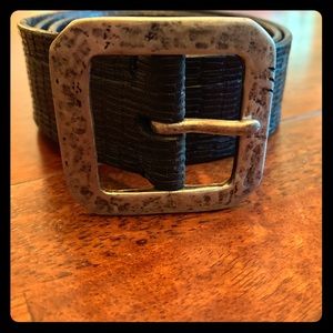 John Varvatos black leather belt